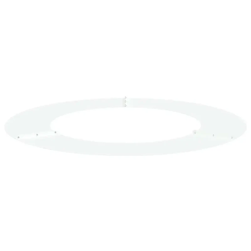 Lot de 5 anneaux d'arbre plats modernes jardin 80 x 80 cm protection durable en acier blanc 02_0052316