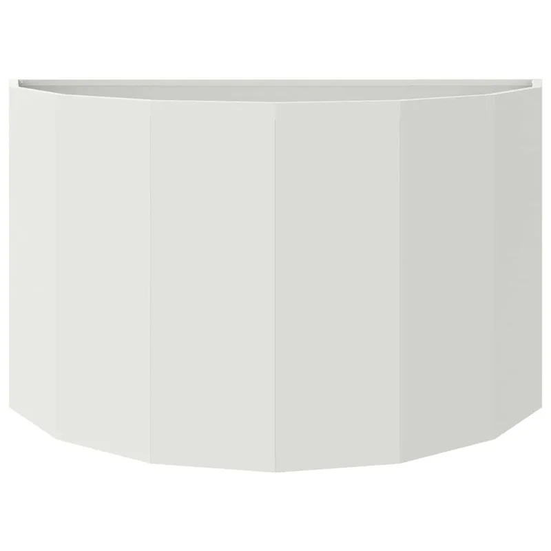 Jardinière demi-ronde moderne extérieure 90 x 45 x 50 cm design chic en acier blanc 02_0052951