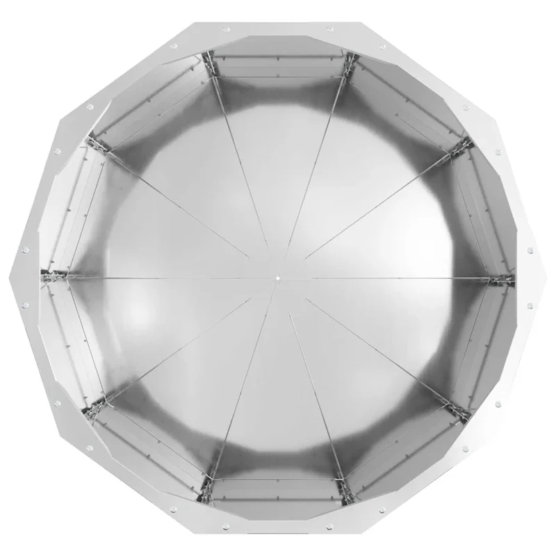 Jardinière ronde moderne extérieur 60 x 60 x 35 cm résistance intempéries touche élégante en acier galvanisé argent 02_0052983