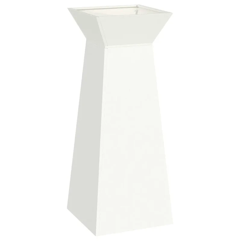Jardinière à pilier moderne extérieur 40 x 40 x 100 cm style élégant minimaliste en matériaux blancs 02_0052412