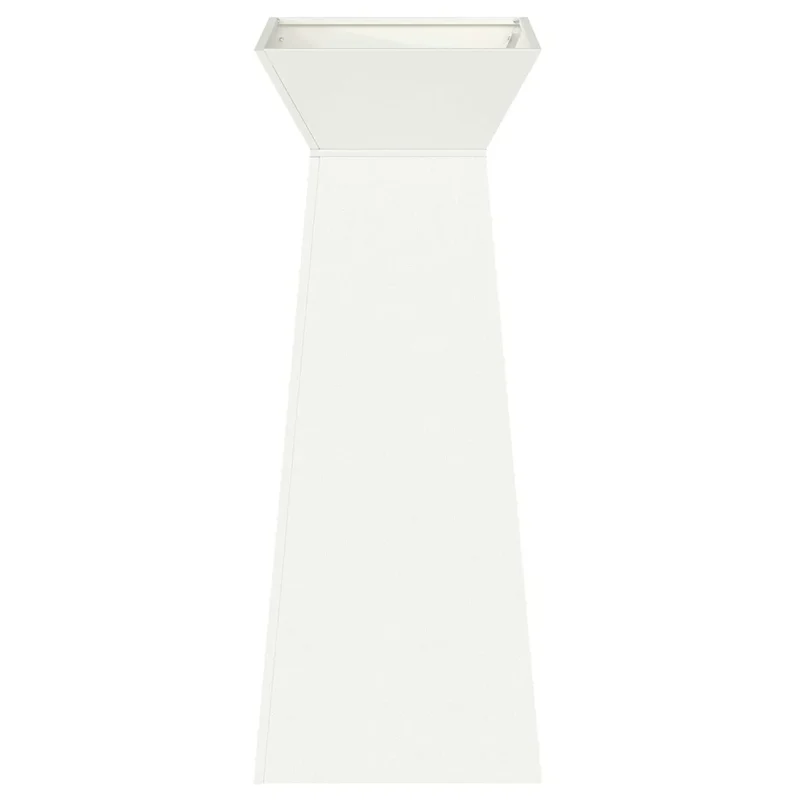 Jardinière à pilier moderne extérieur 40 x 40 x 100 cm style élégant minimaliste en matériaux blancs 02_0052412
