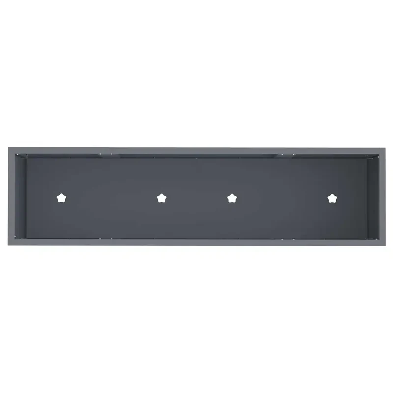 Bac de jardin surélevé rectangulaire moderne 100 x 26 x 82 cm facile à nettoyer en acier anthracite 02_0052090