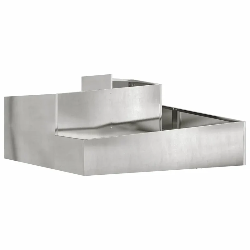 Cache-pot de jardin 100 x 100 x 50 cm design moderne extérieur robuste en acier inoxydable argent 02_0052229