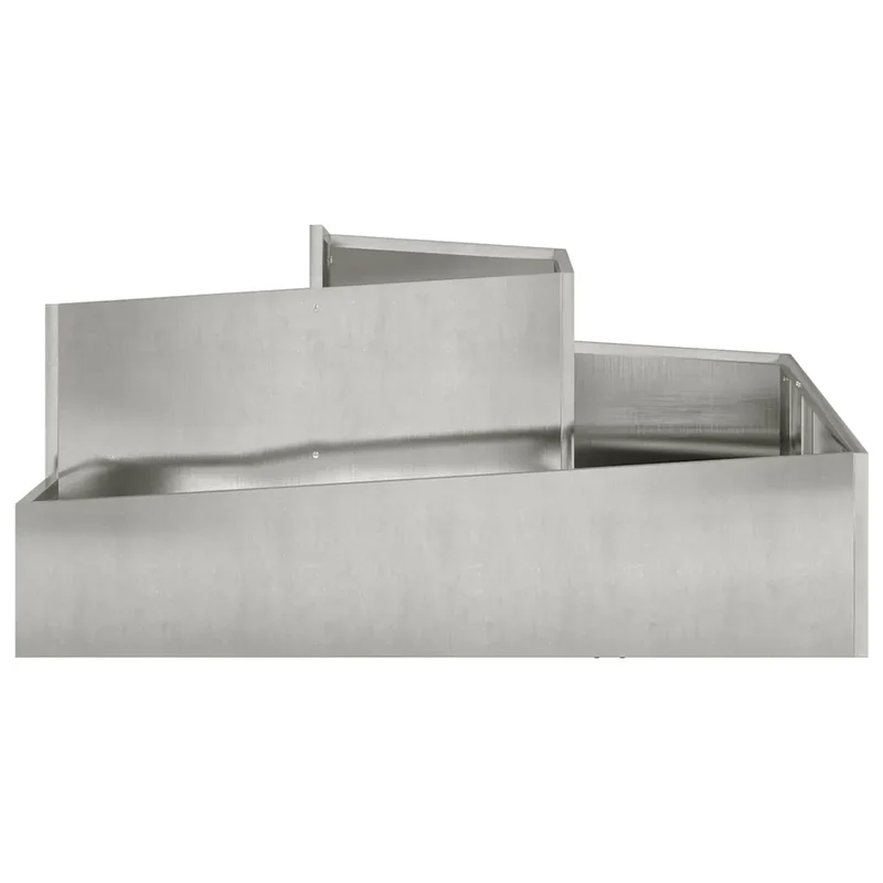 Cache-pot de jardin 100 x 100 x 50 cm design moderne extérieur robuste en acier inoxydable argent 02_0052229