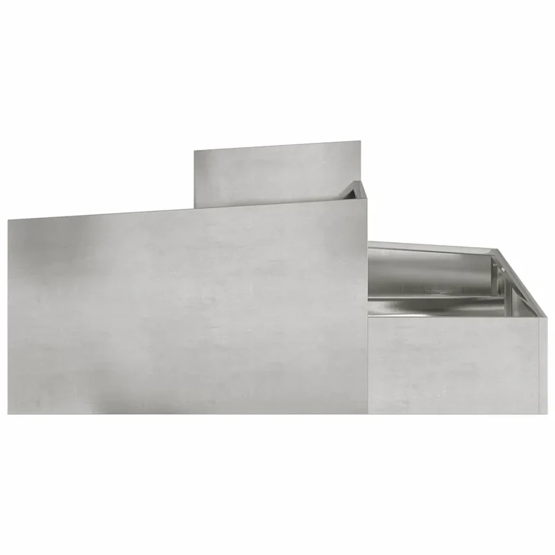 Cache-pot de jardin 100 x 100 x 50 cm design moderne extérieur robuste en acier inoxydable argent 02_0052229