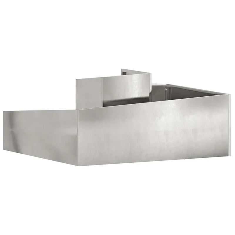 Cache-pot de jardin 100 x 100 x 50 cm design moderne extérieur robuste en acier inoxydable argent 02_0052229