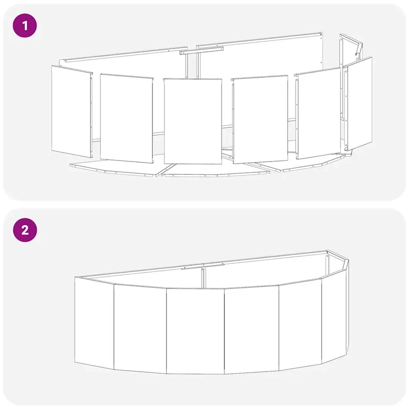 Jardinière demi-ronde moderne extérieur 120 x 60 x 35 cm design chic en acier blanc 02_0052923