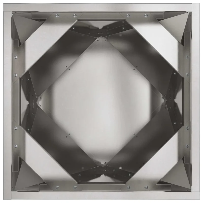 Lot de 2 jardinières modernes pour extérieur 30 x 30 x 30 cm avec design épuré en acier inoxydable argent 02_0053057