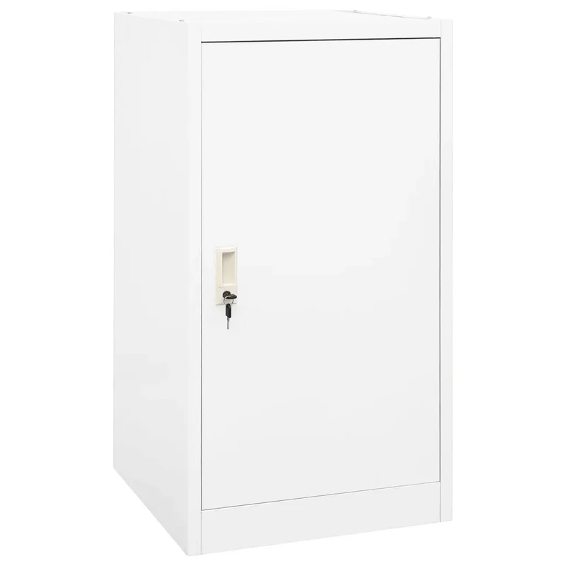 Armoire à selles blanche verrouillable 53 x 53 x 105 cm pour rangement écurie équipée acier 02_0046984