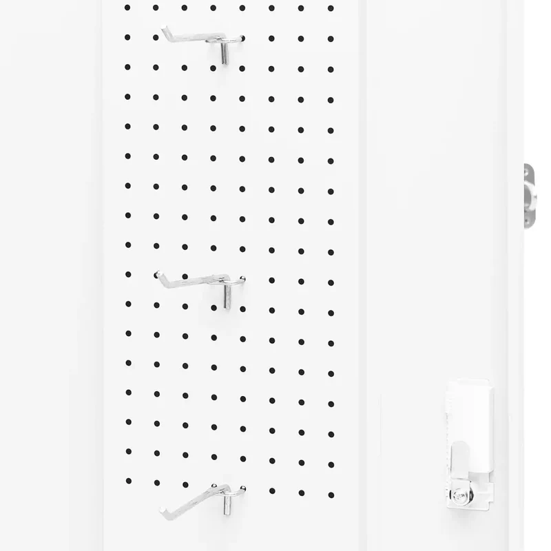 Armoire à selles blanche verrouillable 53 x 53 x 105 cm pour rangement écurie équipée acier 02_0046984