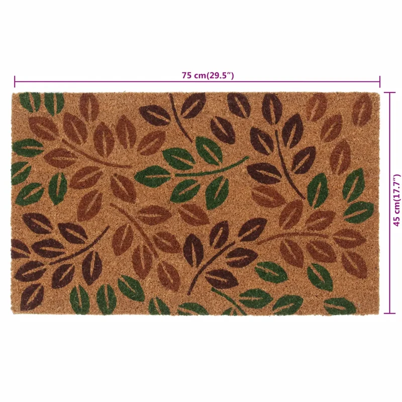 Tapis de porte naturel 45 x 75 cm antidérapant durable intérieur extérieur en fibre de coco naturel 02_0046192