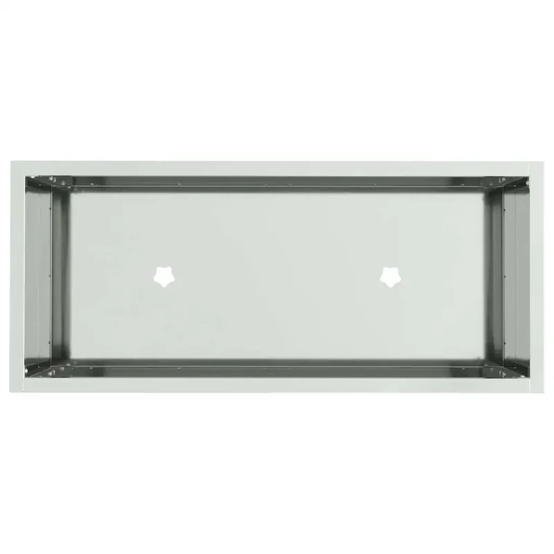 Bac de jardin surélevé moderne finition chic 60 x 26 x 45 cm facile à nettoyer en acier galvanisé argent 02_0052100