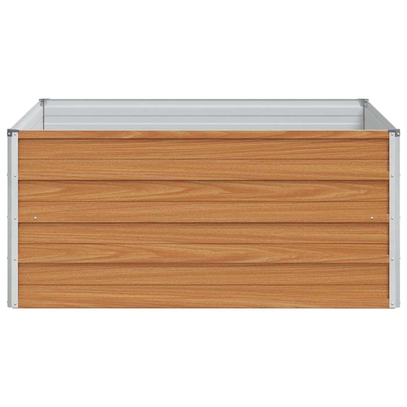 Jardinière surélevée en acier galvanisé pour extérieur 100 x 100 x 45 cm style industriel chic en acier marron clair 02_0059011