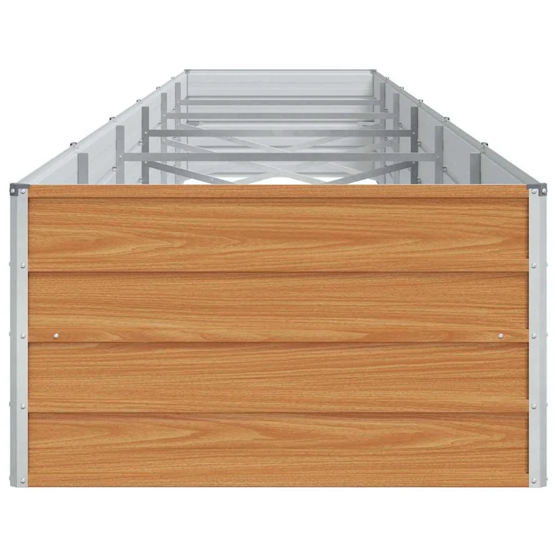 Jardinière surélevée design industriel chic extérieur 600 x 80 x 45 cm en acier galvanisé marron clair 02_0059029