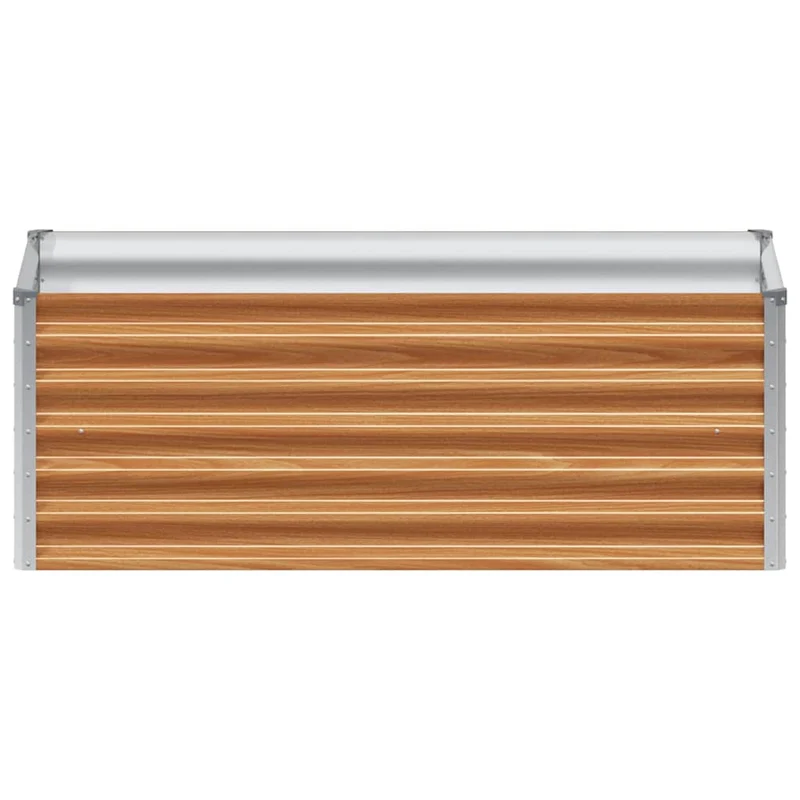 Jardinière surélevée design industriel extérieur 98 x 50 x 36 cm drainage optimal en acier galvanisé marron clair 02_0059030