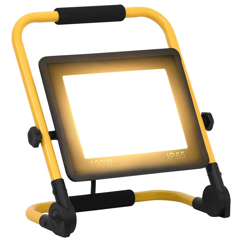 Projecteur à LED portable 31 x 16 x 35 cm 7000 lm angle 120° économe en aluminium noir 02_0046096