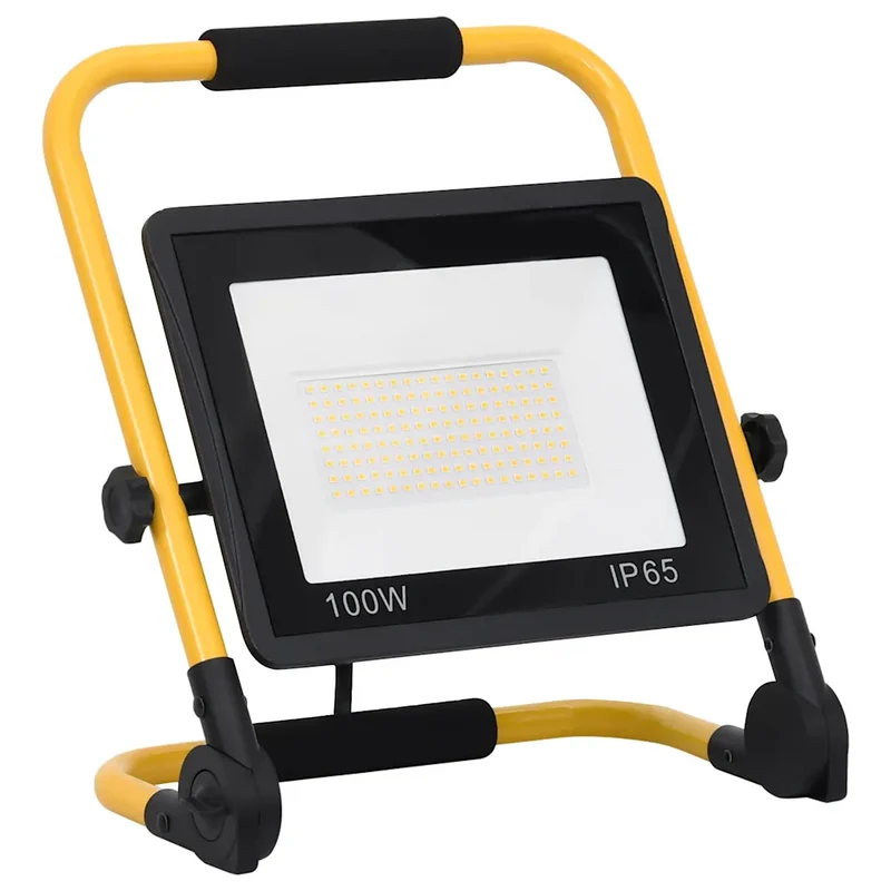 Projecteur à LED portable 31 x 16 x 35 cm 7000 lm angle 120° économe en aluminium noir 02_0046096