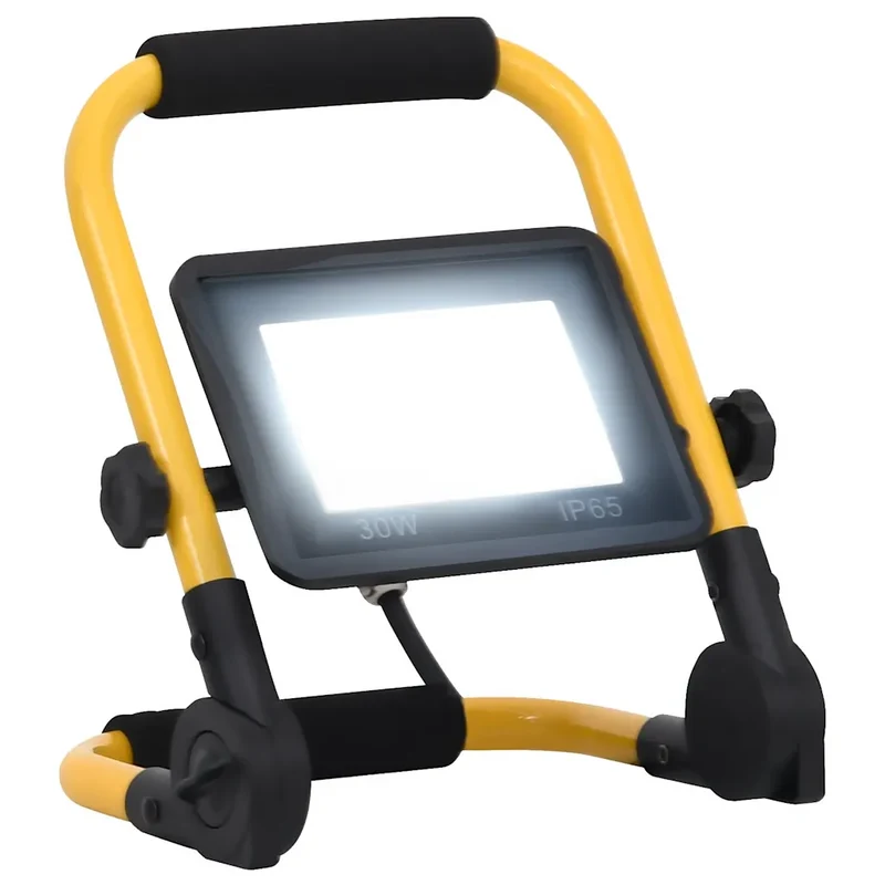 Projecteur à LED pliable avec poignée 21 x 16 x 26 cm éclairage optimal économe en aluminium noir 02_0046099