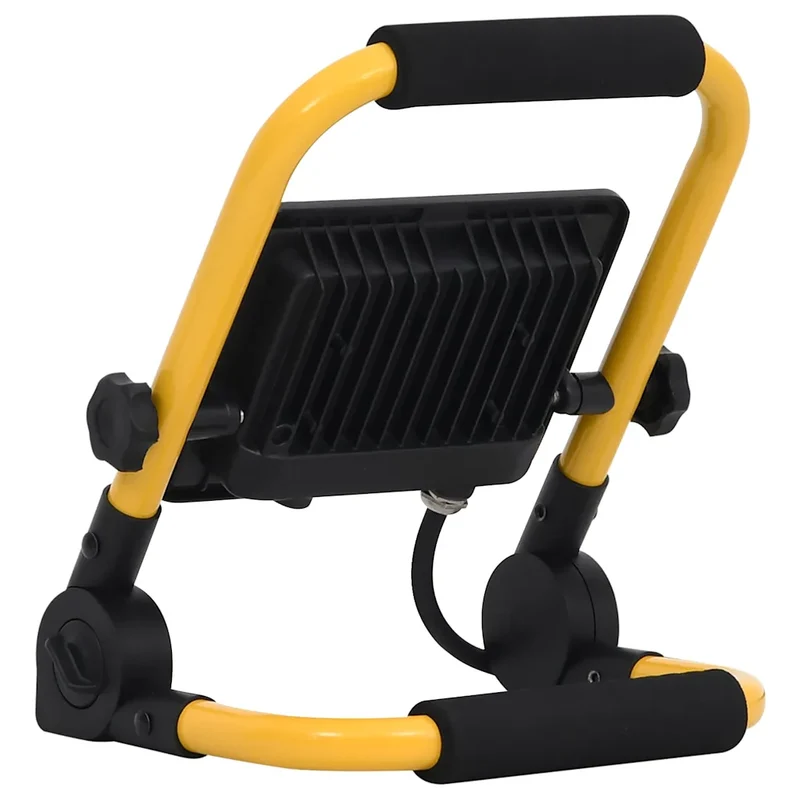Projecteur à LED pliable avec poignée 21 x 16 x 26 cm éclairage optimal économe en aluminium noir 02_0046099