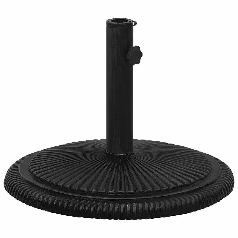 Socle de parasol robuste floral jardin 45 x 45 x 30 cm en fonte noir 02_0046553