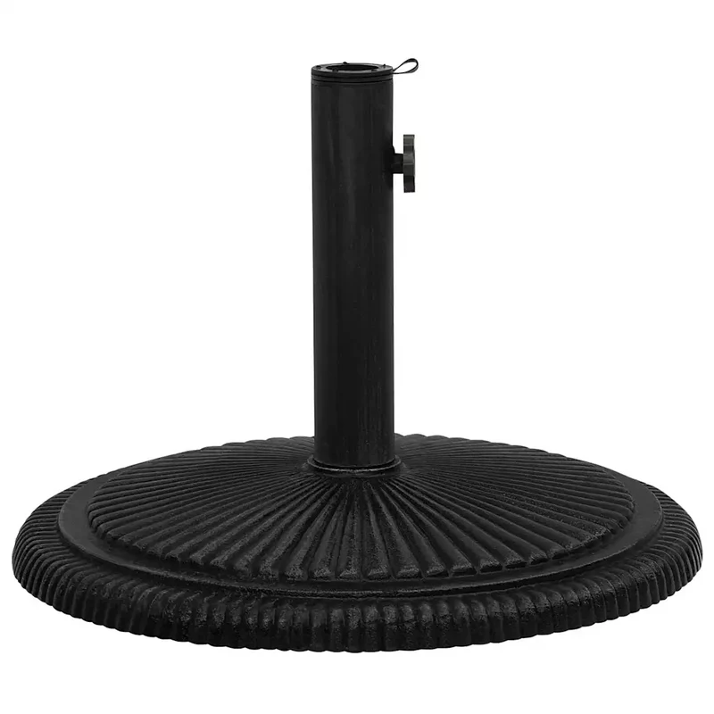 Socle de parasol robuste floral jardin 45 x 45 x 30 cm en fonte noir 02_0046553