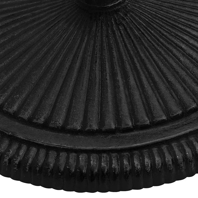Socle de parasol robuste floral jardin 45 x 45 x 30 cm en fonte noir 02_0046553