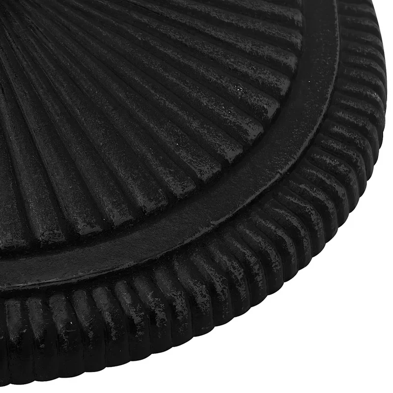 Socle de parasol robuste floral jardin 45 x 45 x 30 cm en fonte noir 02_0046553