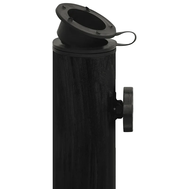 Socle de parasol robuste floral jardin 45 x 45 x 30 cm en fonte noir 02_0046553