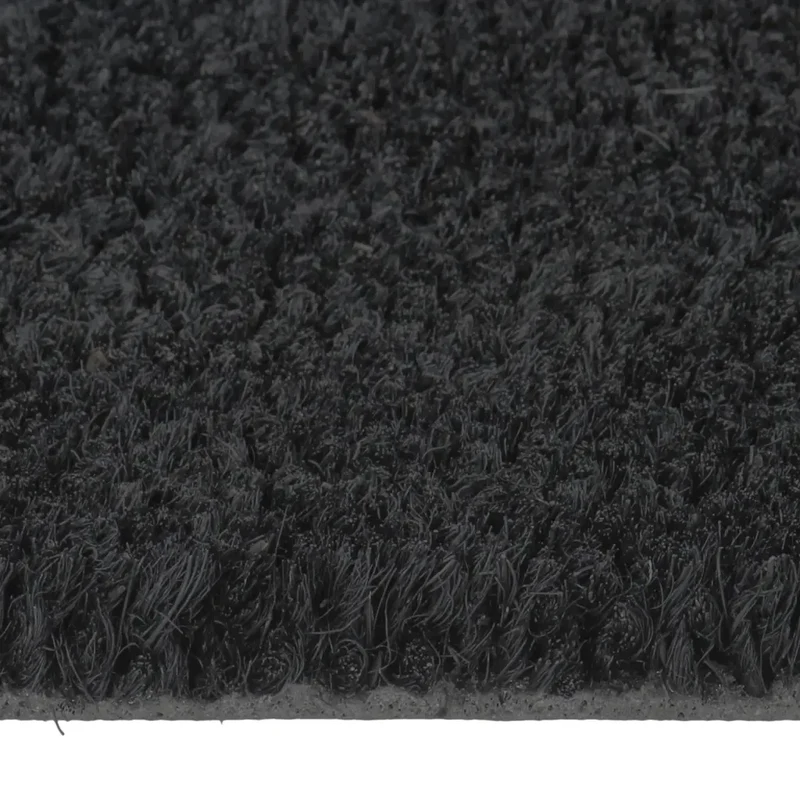 Tapis de porte demi-rond 50 x 80 cm antidérapant durable intérieur extérieur en fibre de coco noir 02_0046164