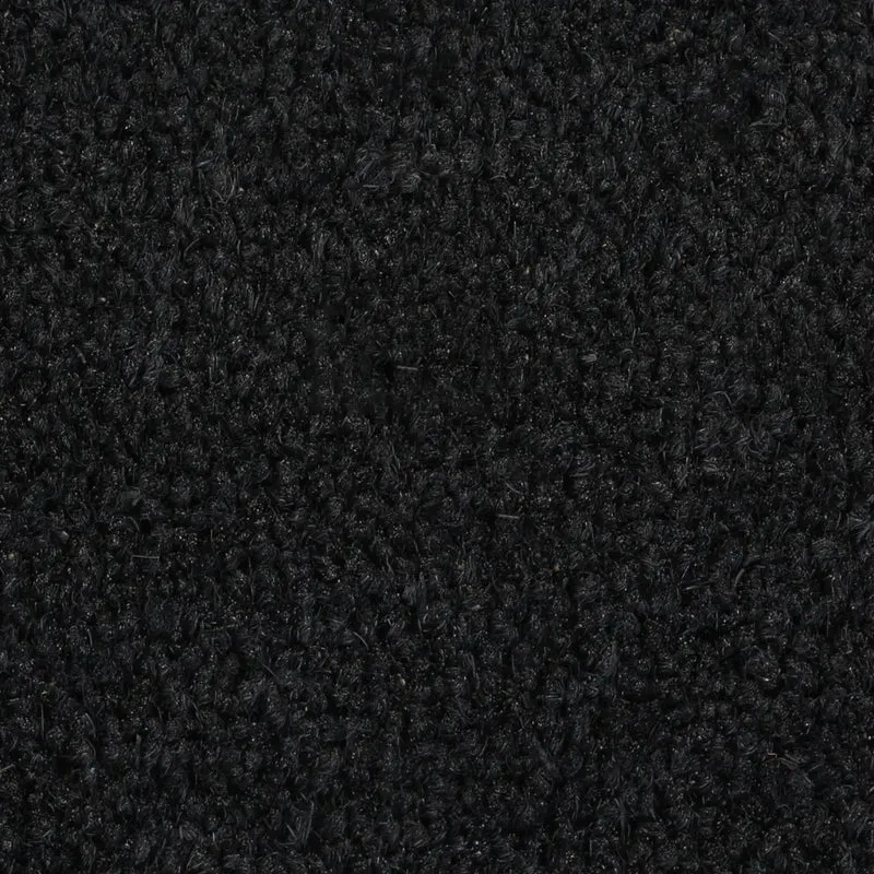 Tapis de porte demi-rond 50 x 80 cm antidérapant durable intérieur extérieur en fibre de coco noir 02_0046164