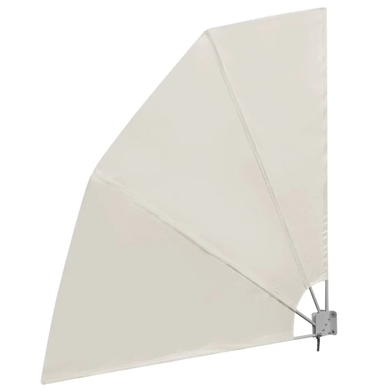 Auvent paravent store brise-vue latéral rétractable de patio jardin terrasse balcon protection visuelle écran 210 x 210 cm crème 02_0007057