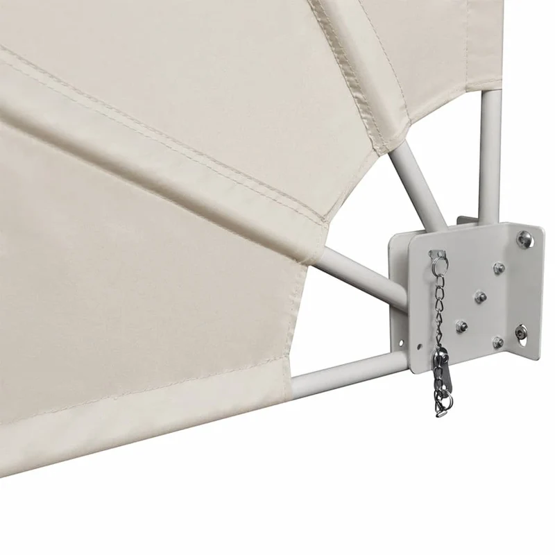 Auvent paravent store brise-vue latéral rétractable de patio jardin terrasse balcon protection visuelle écran 210 x 210 cm crème 02_0007057
