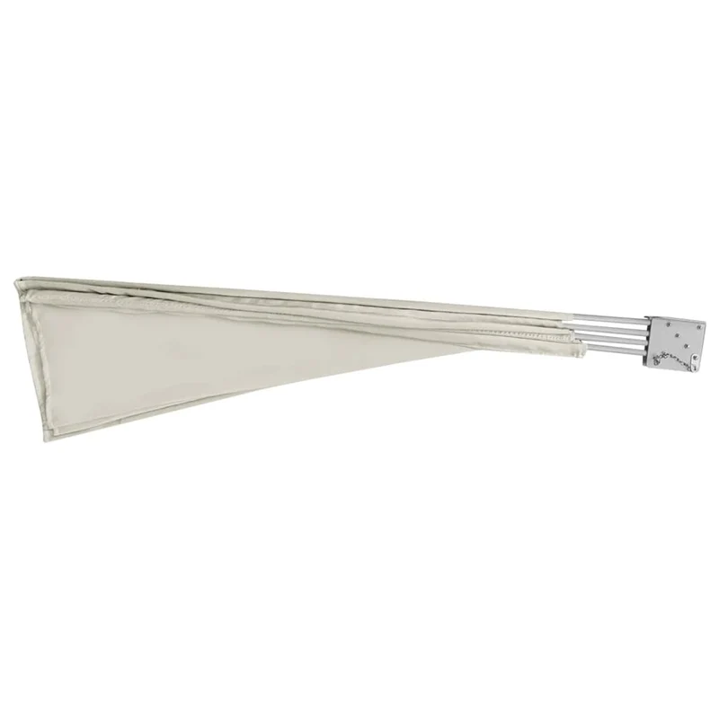 Auvent paravent store brise-vue latéral rétractable de patio jardin terrasse balcon protection visuelle écran 210 x 210 cm crème 02_0007057