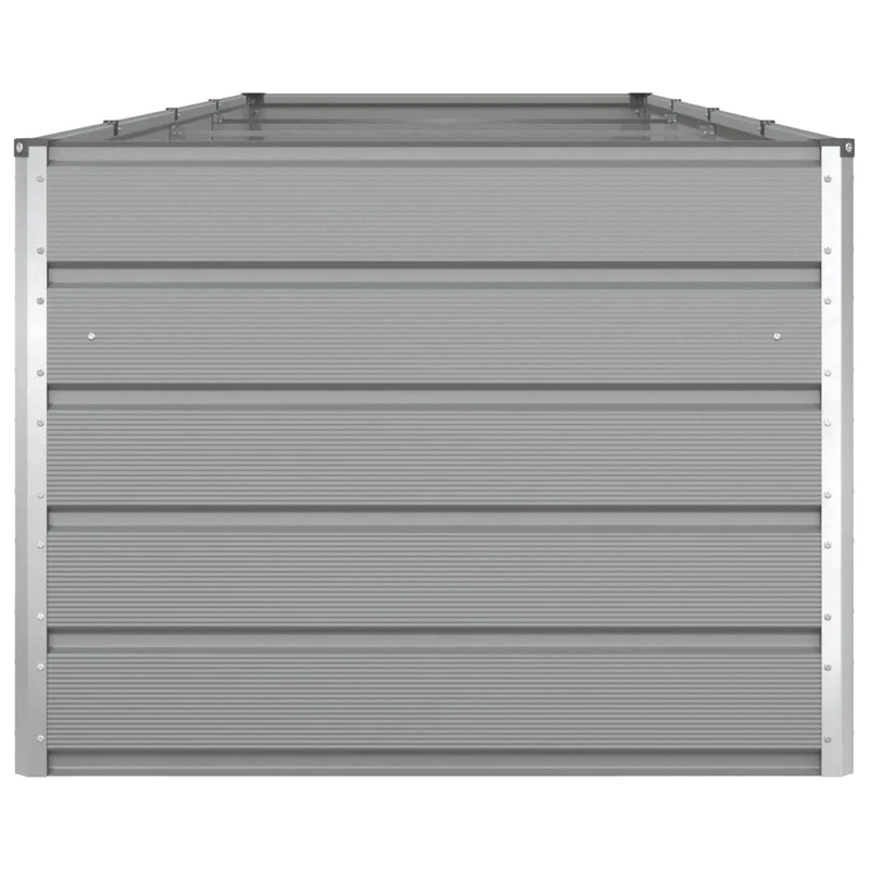 Jardinière design moderne extérieure 195 x 100 x 45 cm espace généreux look industriel en acier galvanisé gris clair 02_0059212