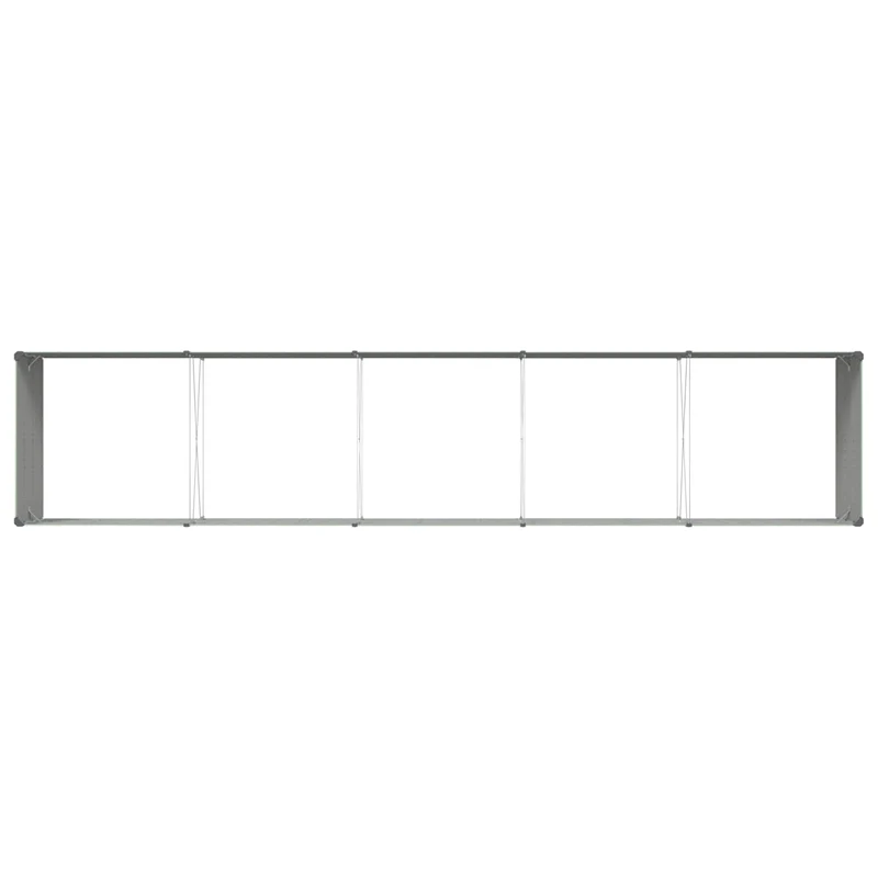 Jardinière rectangulaire moderne extérieur 195 x 100 x 45 cm solide finition industrielle en acier galvanisé vert pastel 02_0059292