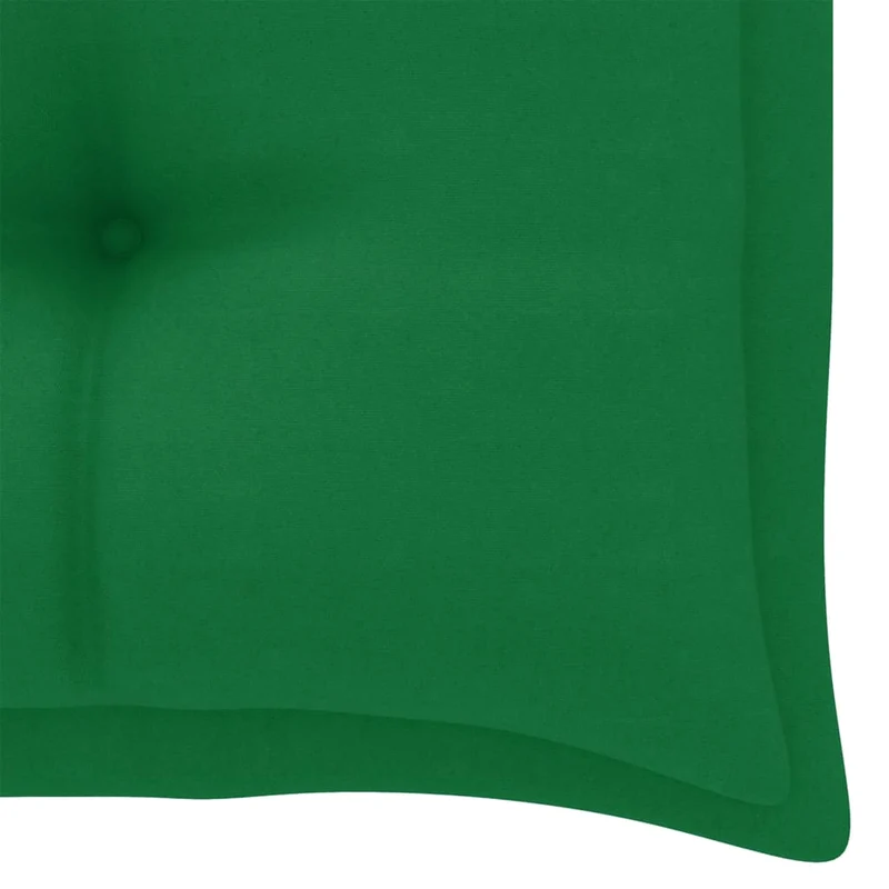 Banc de jardin meuble de patio d'extérieur terrasse avec coussin vert 112 cm bois de teck massif 02_0011558