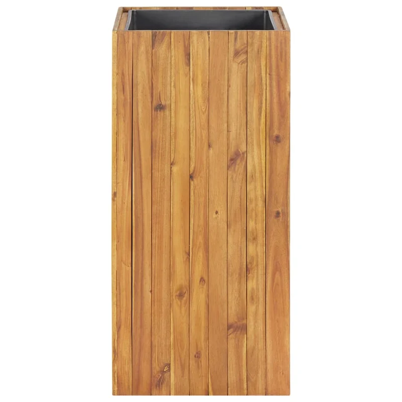 Jardinière lit surélevé plantes fleurs jardin 43,5 x 43,5 x 90 cm bois massif d'acacia 02_0001056