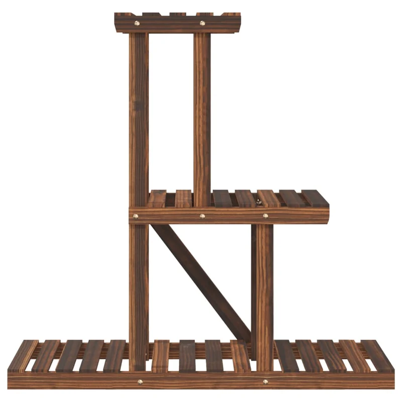 Support à fleurs meuble plante 81 x 25 x 75,5 cm bois massif de sapin marron 02_0045218