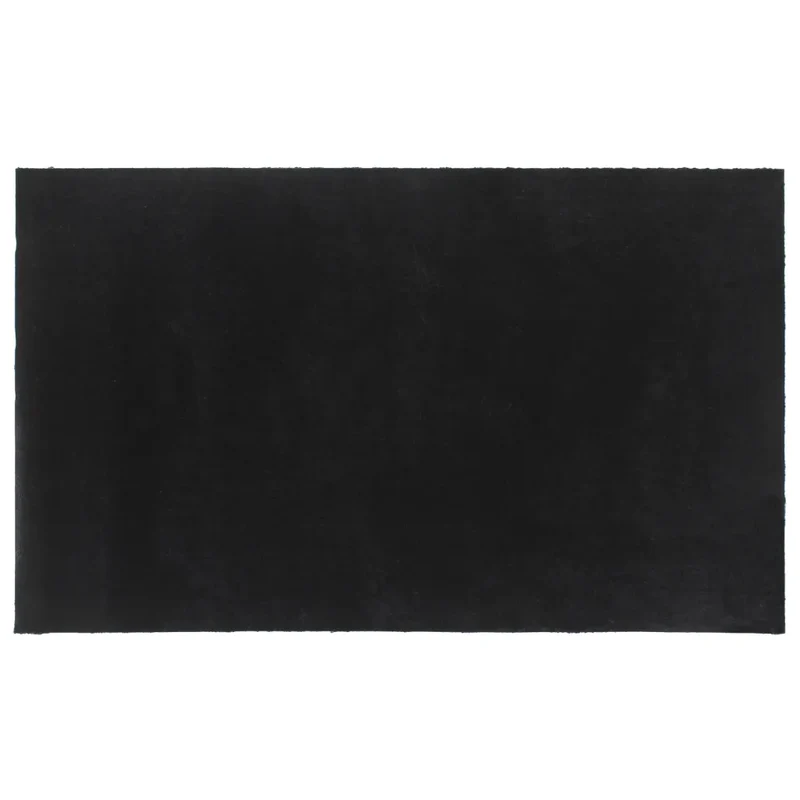 Tapis de porte touffeté 90 x 150 cm antidérapant intérieur extérieur ambiance cosy en fibre de coco noir 02_0046165