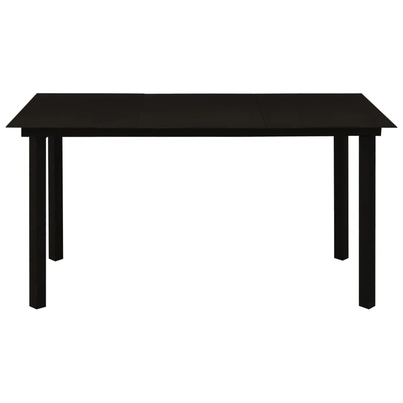 Salon de jardin meuble d'extérieur ensemble de mobilier 5 pièces rotin pvc noir 02_0016617