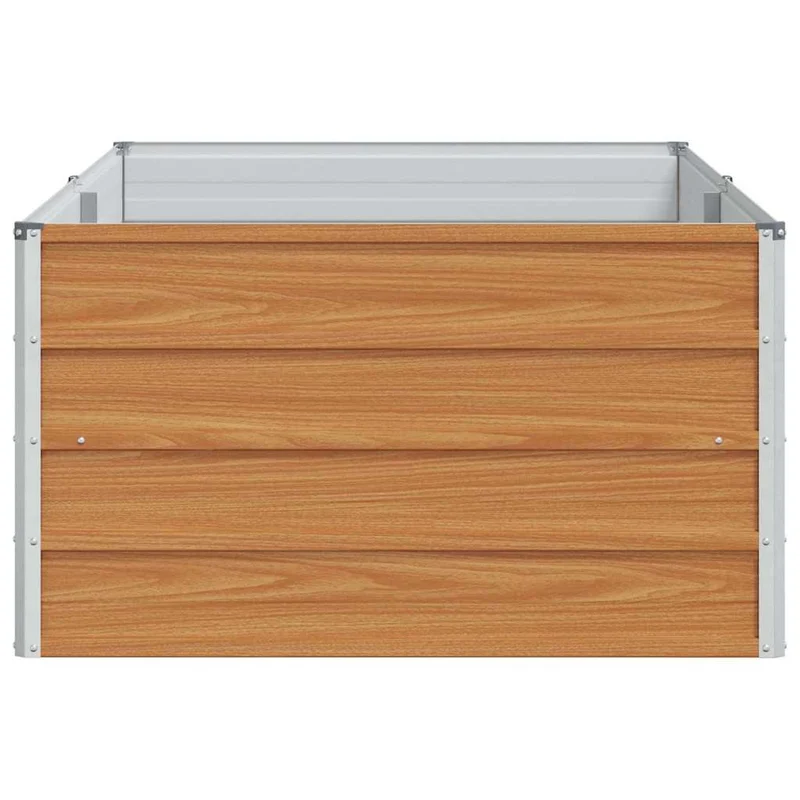 Jardinière surélevée industrielle chic extérieur 160 x 80 x 45 cm en acier galvanisé marron clair 02_0059020