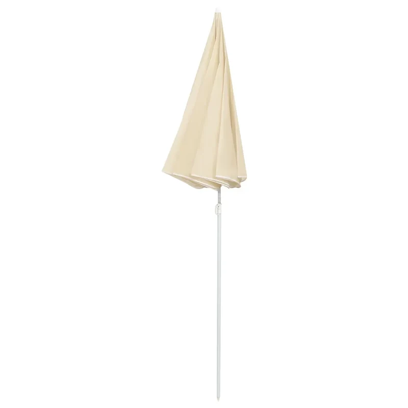 Parasol de jardin inclinable 180 x 180 x 200 cm protection UV haute résistance style sable en polyester sable 02_0046512