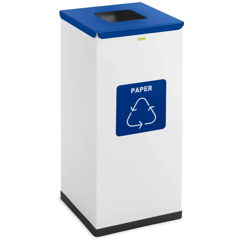 Poubelle de recyclage- 60 l blanc labellisée papier acier blanc 14_0009744