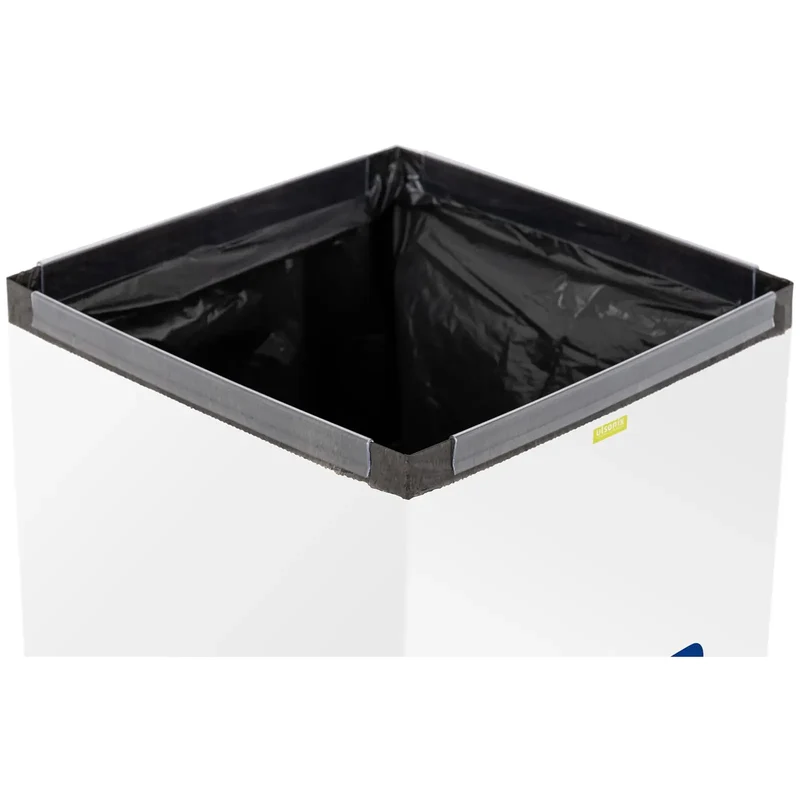 Poubelle de recyclage- 60 l blanc labellisée papier acier blanc 14_0009744