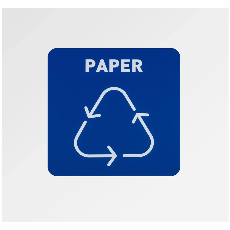 Poubelle de recyclage- 60 l blanc labellisée papier acier blanc 14_0009744