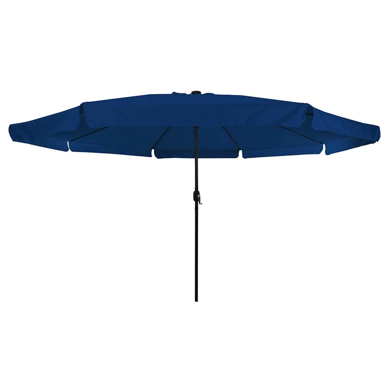 Parasol de jardin rond pliable 395 x 395 x 245 cm avec éclairage LED moderne en polyester azur 02_0058794