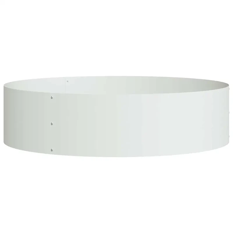 Lot de 5 anneaux de jardinière 80 x 80 x 20 cm en acier blanc moderne extérieur durable 02_0052258