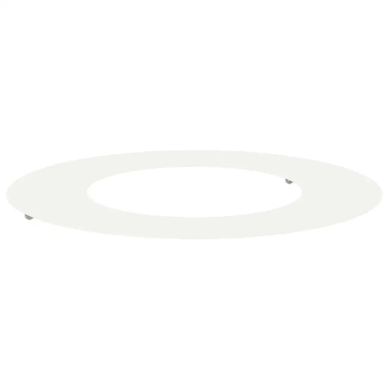 Bague d'arbre décorative moderne jardin 70 x 70 cm protège zone racinaire style élégant en acier blanc 02_0052301