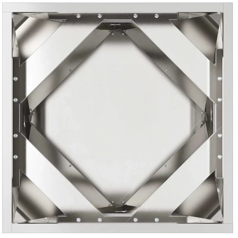 Jardinière carrée moderne design chic extérieur 40 x 40 x 40 cm en acier inoxydable argent 02_0053070