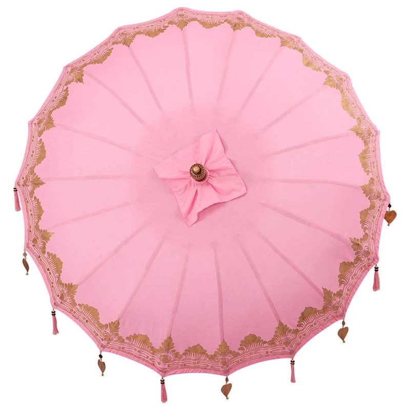 Parasol balinais design tropical jardin 185 x 185 x 260 cm avec base en bois massif rose 02_0055951